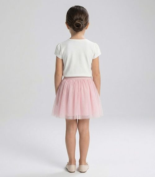 Blusa Infantil Manga Curta Trick Nick Bege