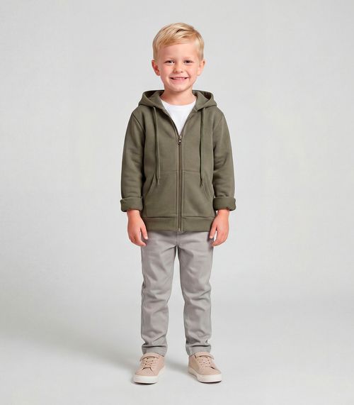 Jaqueta Infantil Com Capuz Moletom Trick Nick Verde