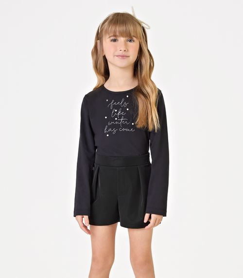Conjunto Blusa com Shorts Feminino Trick Nick Preto