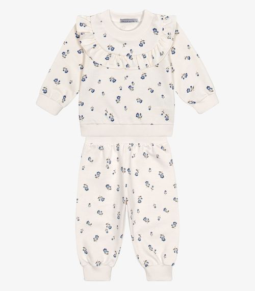 Conjunto Blusão com Calça Feminino Trick Nick Bege