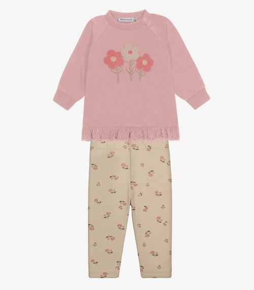 Conjunto Blusão com Legging Feminino Trick Nick Rosa