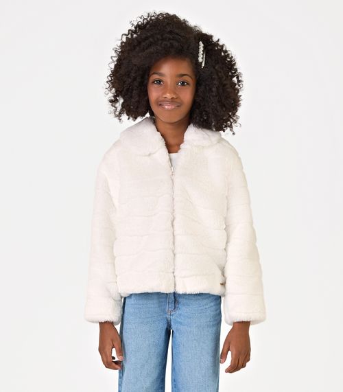 Jaqueta Feminina Infantil Trick Nick Bege