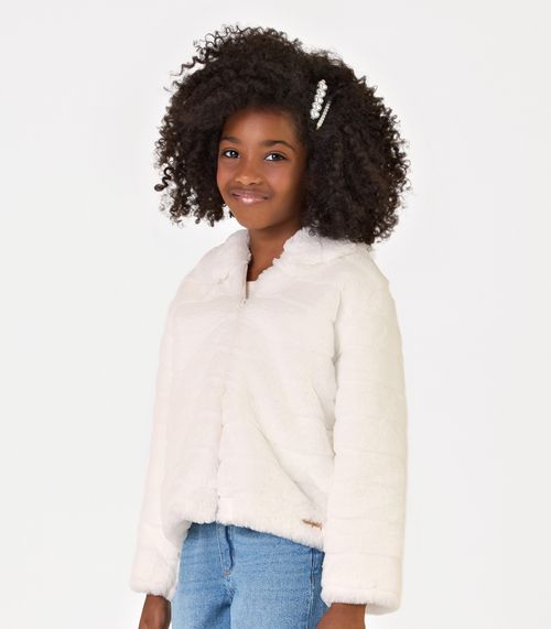 Jaqueta Feminina Infantil Trick Nick Bege