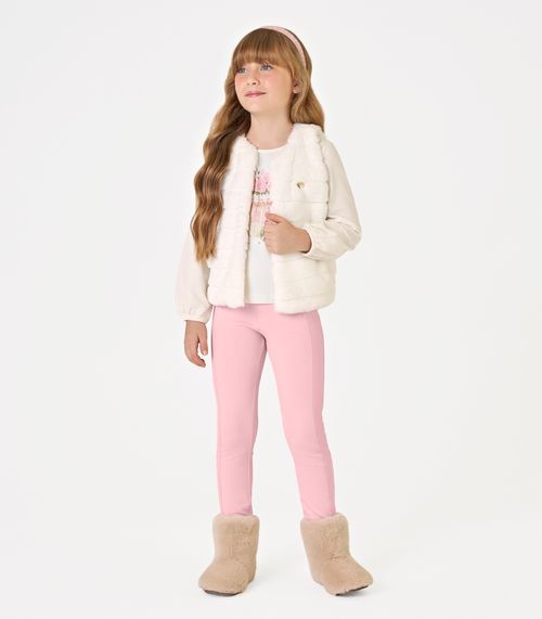 Conjunto Blusa com Legging Trick Nick Bege