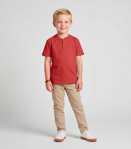 Camiseta Infantil Masculino Cotton Leve Trick Nick Vermelho