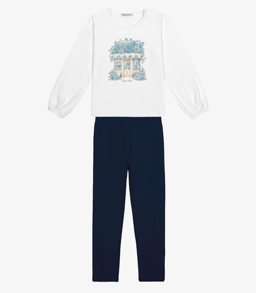 Conjunto Blusa com Legging Trick Nick Branco