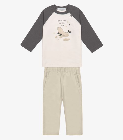 Conjunto Camiseta com Calça Trick Nick Cinza