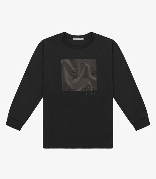 Camiseta Manga Longa Menino Trick Nick Preto