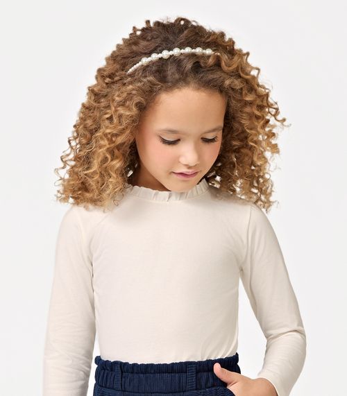 Blusa Manga Longa Feminina Trick Nick Bege