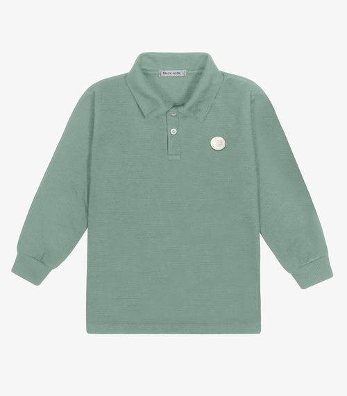 Polo Infantil Manga Longa Masculina Trick Nick Verde
