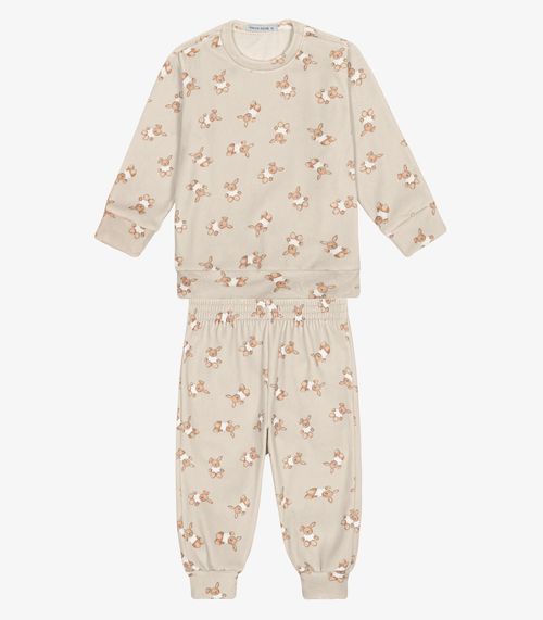 Conjunto Blusão com Calça Masculino Trick Nick Bege