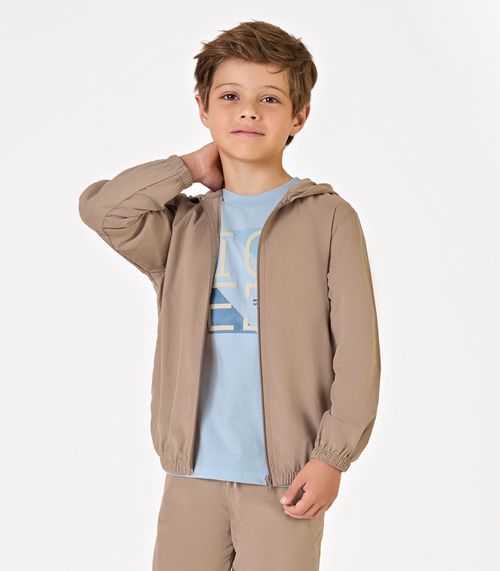 Jaqueta Com Capuz Masculino Cotelê Trick Nick Marrom