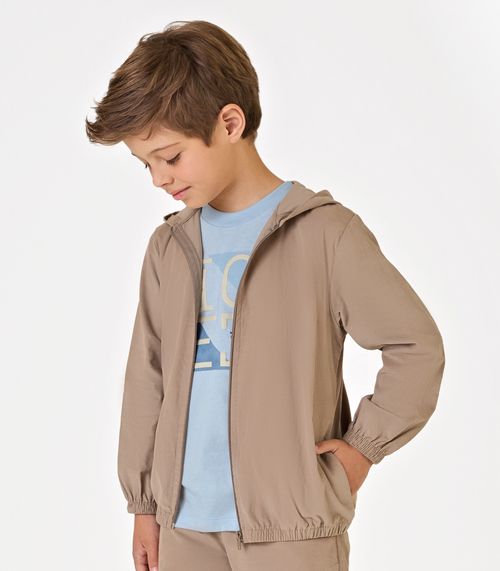 Jaqueta Com Capuz Masculino Cotelê Trick Nick Marrom