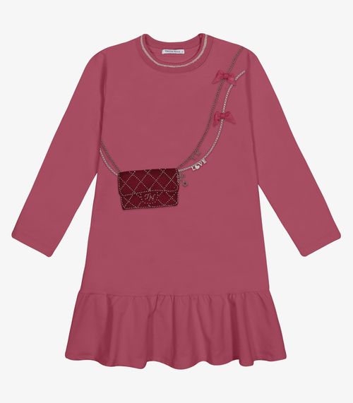 Vestido Manga Longa Trick Nick Vermelho