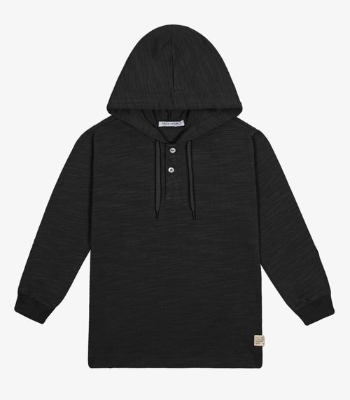 Camiseta Com Capuz Masculina Flamé Trick Nick Preto