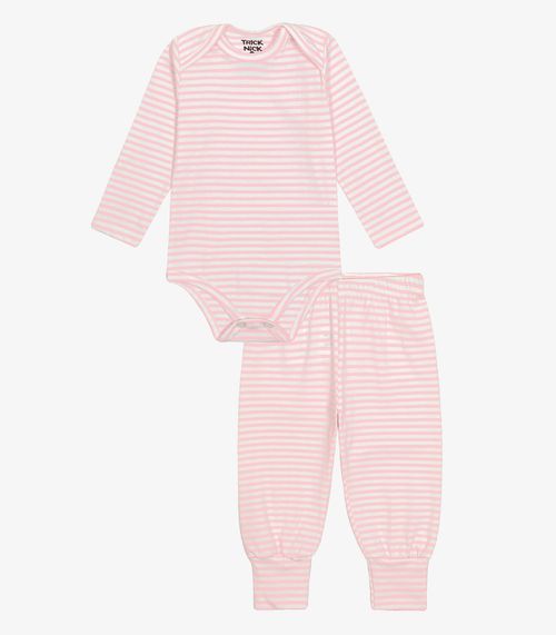 Conjunto Body com Calça Feminino Trick Nick Rosa
