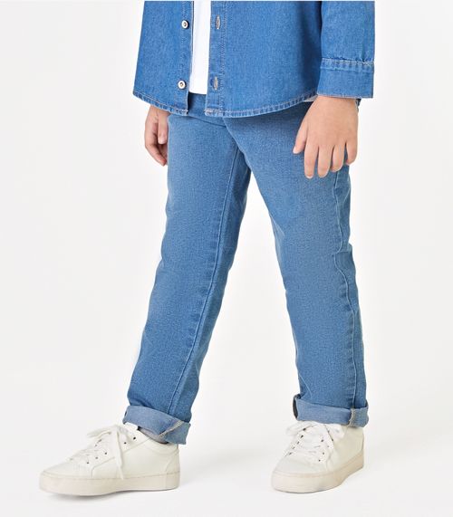Calça Infantil Reta Masculina Jeans Trick Nick Azul