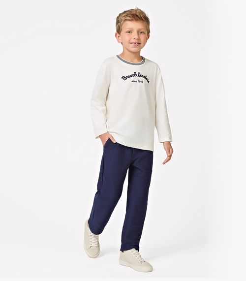 Conjunto Camiseta com Calça Masculino Trick Nick Bege