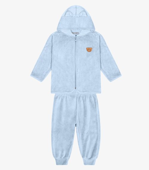 Conjunto Jaqueta Com Capuz e Calça Trick Nick Azul
