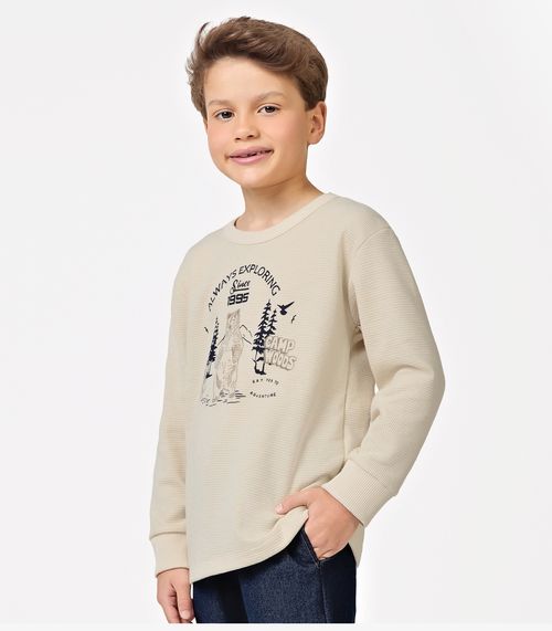 Conjunto Blusão com Calça Masculino Trick Nick Bege