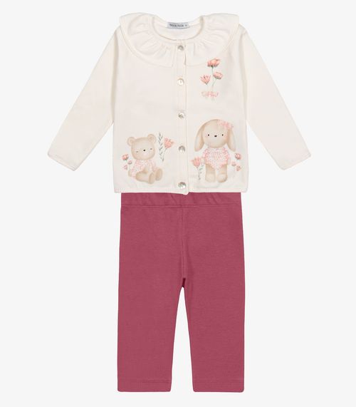 Conjunto Casaco com Legging Feminino Trick Nick Bege