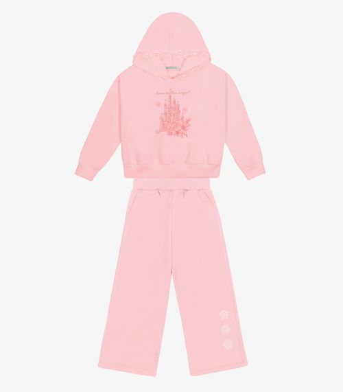 Conjunto Blusão com Capuz e Calça Trick Nick Rosa