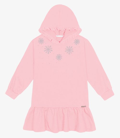 Vestido Manga Longo Feminino Trick Nick Rosa