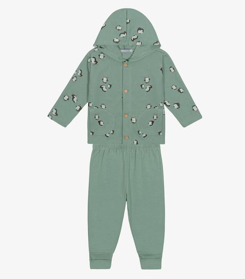 Conjunto Casaco Com Capuz E Calça Trick Nick Verde