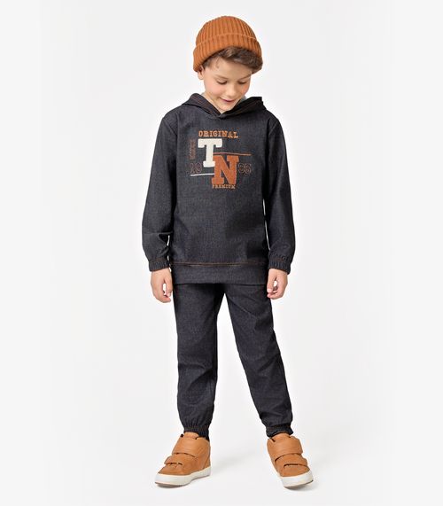 Conjunto Blusão com Capuz e Calça Trick Nick Preto