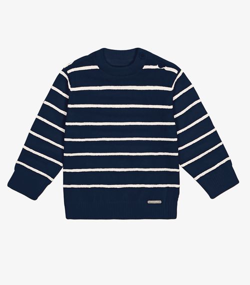 Suéter Infantil Masculino Listrado Trick Nick Azul
