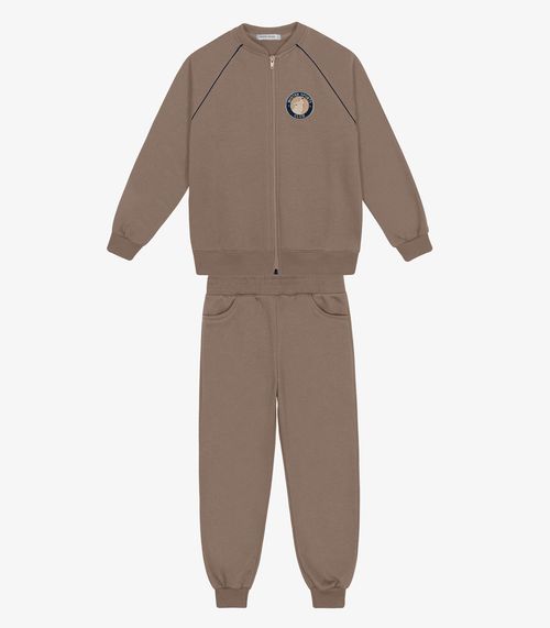 Conjunto Infantil Menino em Moletom Trick Nick Marrom