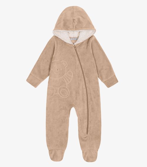 Macacão Infantil Plush Carneirinho Trick Nick Marrom