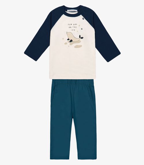 Conjunto Camiseta com Calça Trick Nick Azul