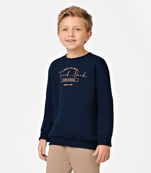 Conjunto Blusão Com Calça Moletom Felpa Trick Nick Azul