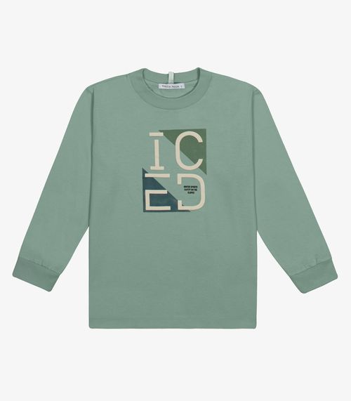 Camiseta Infantil Menino Meia Malha Trick Nick Verde