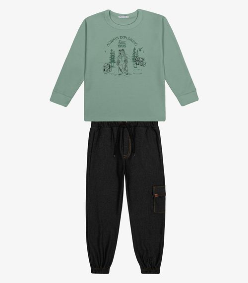 Conjunto Blusão com Calça Masculino Trick Nick Verde