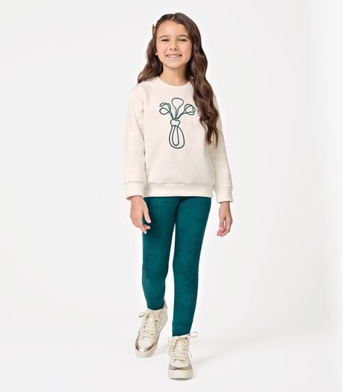 Conjunto Blusão Moletom com Legging Trick Nick Bege