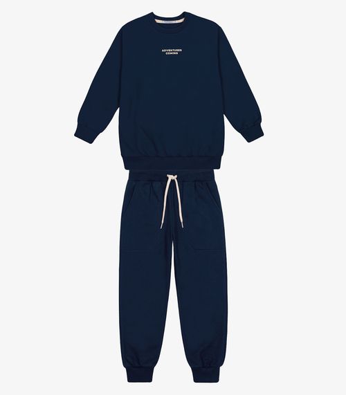 Conjunto Blusão Com Calça Menino Trick Nick Azul