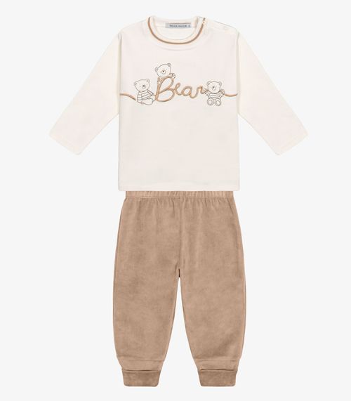 Conjunto Blusa com Calça Marrom