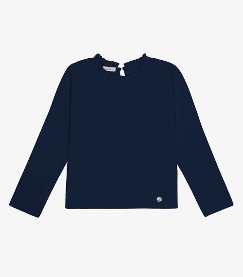 Blusa Manga Longa Feminina Trick Nick Azul