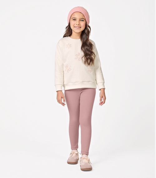 Conjunto Blusão com Legging Moletom Trick Nick Bege