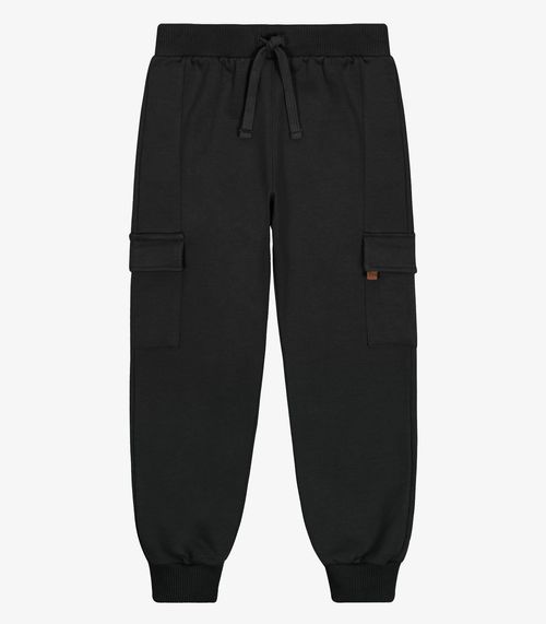 Calça Infantil Masculino Moletom Felpa Trick Nick Preto