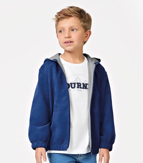 Jaqueta Com Capuz Infantil Menino Trick Nick Azul