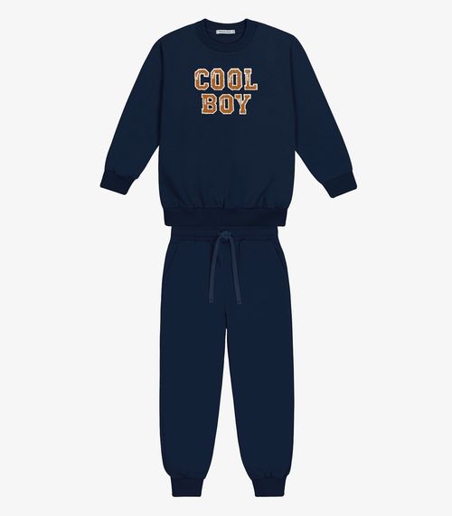 Conjunto Blusão com Calça Masculino Trick Nick Azul