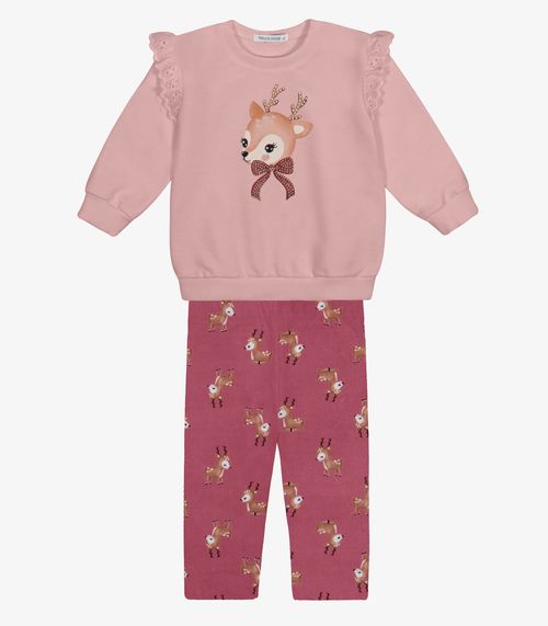 Conjunto Blusão com Legging Feminino Trick Nick Rosa