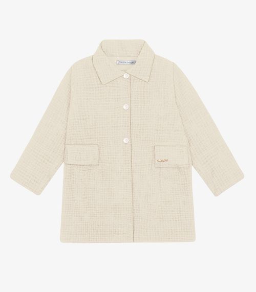 Casaco Feminino Infantil Tweed Trick Nick Bege