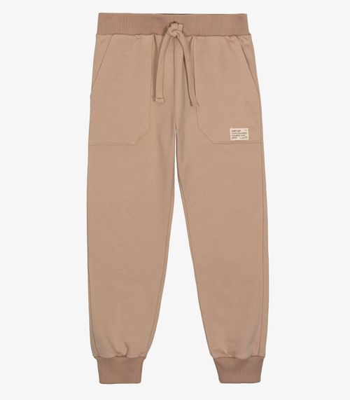 Calça Infantil Masculina Moletom Felpa Trick Nick Marrom