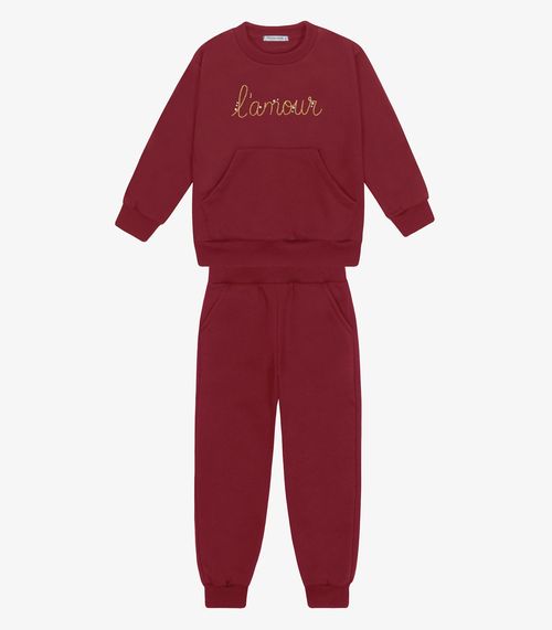 Conjunto Blusão com Calça Menina  Trick Nick Vermelho