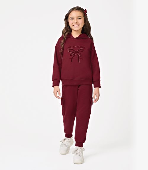 Conjunto Blusão Com Calça Menina Trick Nick Vermelho