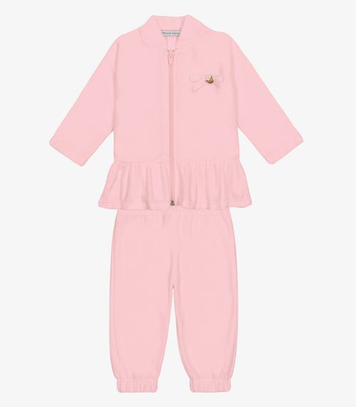 Conjunto Casaco com Calça Feminino Trick Nick Rosa